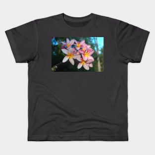 Beautiful Tropical Pink Frangipani Flowers Kids T-Shirt